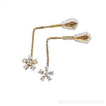 将图像加载到图库查看器中, gold plating Diamond Snowflake Earrings | Luxury Jewelry Gift for Her