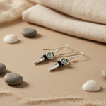 将图像加载到图库查看器中, 925 Silver Blue Gemstone Dangle Earrings | For Women