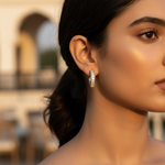 将图像加载到图库查看器中, Silver Cubic Zirconia Hoop Earrings for Women | Gift Jewelry