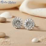 Load image into Gallery viewer, Pendientes de plata con diamantes flotantes para mujer | Joyas de regalo