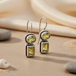 将图像加载到图库查看器中, 925 Silver Citrine Gemstone Earrings | Women's Jewelry Gift