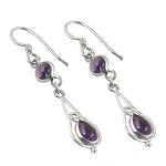 Load image into Gallery viewer, 925 Silver Amethyst Drop Earrings for Women | Gemstone Jewelry