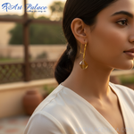 Load image into Gallery viewer, Gold Gemstone Drop Earrings for Women | Statement Jewelry