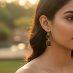 Load image into Gallery viewer, Gold Plated Smokey Quartz Drop Earrings for Women | Gift