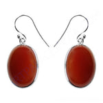 Load image into Gallery viewer, 925 Silver Carnelian Oval Earrings for Women | Gemstone Jewelry