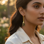 Load image into Gallery viewer, gold plating Green Amethyst Dangle Earrings for Women | Gift Jewelry