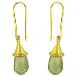 Load image into Gallery viewer, gold plating Green Amethyst Dangle Earrings for Women | Gift Jewelry