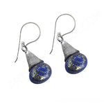 Load image into Gallery viewer, Silver Lapis Lazuli Drop Earrings for Women | Gemstone Jewelry