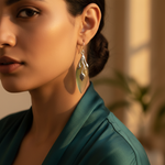 Load image into Gallery viewer, Pendientes de plata con piedra verde | Joyas elegantes