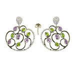 Load image into Gallery viewer, gold plating Gemstone Drop Earrings for Women | Statement Jewelry