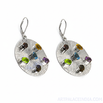 Load image into Gallery viewer, Silver Gemstone Drop Earrings for Women | Statement Jewelry