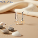 将图像加载到图库查看器中, 银色水晶宝石吊坠耳环 | 女士珠宝礼物