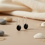 将图像加载到图库查看器中, 925 Silver Black Onyx Drop Earrings for Women | Dangle Earrings