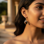 将图像加载到图库查看器中, Silver Smoky Quartz Earrings for Women | Dangle Jewelry