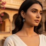 Load image into Gallery viewer, Pendientes de lágrima de perla negra | Plata de ley | Para mujer