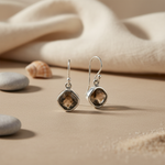 将图像加载到图库查看器中, 925 Silver Smoky Quartz Earrings for Women | Dangle Jewelry