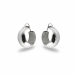Load image into Gallery viewer, Silver Hoop Earrings | Chunky Tube Hoops for Women