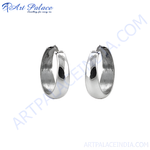 将图像加载到图库查看器中, Silver hoop earrings, minimalist design, for women, sterling silver jewelry, elegant earrings