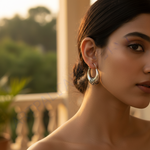 将图像加载到图库查看器中, 女士银色圆环耳环 | 个性饰品