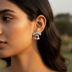 将图像加载到图库查看器中, 925 Silver Padlock Stud Earrings | Cubic Zirconia | For Women