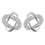 Load image into Gallery viewer, 925 Silver Cubic Zirconia Knot Earrings for Women | Gift Jewelry