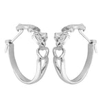 Load image into Gallery viewer, 925 Silver Heart Hoop Earrings for Women | Dainty Jewelry Gift