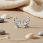 Load image into Gallery viewer, 925 Silver Heart Earrings with Cubic Zirconia | Women's Jewelry