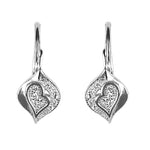 Load image into Gallery viewer, 925 Silver Heart Drop Earrings for Women | Dainty Gift