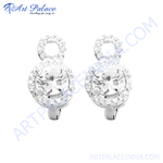 将图像加载到图库查看器中, 925 sterling silver dangle earrings with sparkling cubic zirconia stones