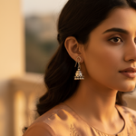 将图像加载到图库查看器中, 925 Sterling Silver Jhumka Earrings | Women's Indian Jewelry