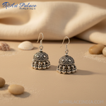 Load image into Gallery viewer, Pendientes Jhumka de plata 925 | Joyería tradicional india | Regalo para mujer