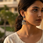 Load image into Gallery viewer, 925 Silver Jhumka Earrings for Women | Indian Jewelry Gift