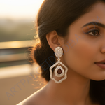 Load image into Gallery viewer, 925 Silver Garnet Drop Earrings for Women | Dangle Earrings