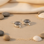 Load image into Gallery viewer, Pendientes de cuarzo ahumado en plata 925 para mujer | Joyería con piedras preciosas