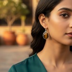 Load image into Gallery viewer, 925 Silver Tiger Eye Earrings for Women | Gemstone Jewelry