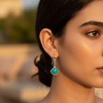 Load image into Gallery viewer, 925 Sterling Silver Turquoise Earrings for Women | Dangle Jewelry