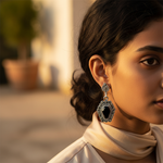 将图像加载到图库查看器中, 925 Silver Black Onyx Marcasite Earrings for Women | Gift