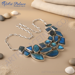 Load image into Gallery viewer, 925 Silver Labradorite Gemstone Necklace for Women