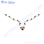Load image into Gallery viewer, 925 sterling silver necklace with a beautiful design featuring red garnet gemstones