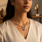 将图像加载到图库查看器中, 925 Silver Garnet Necklace for Women | Daily Wear Jewelry