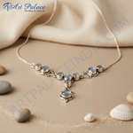 Load image into Gallery viewer, 925 Silver Moonstone Necklace for Women | Gemstone Jewelry Gift