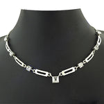 Load image into Gallery viewer, Silver Cubic Zirconia Necklace | Women's Geometric Jewelry