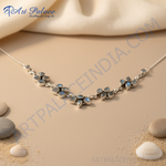 Load image into Gallery viewer, 925 Silver Moonstone Flower Necklace for Women | Gift Jewelry