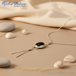 Load image into Gallery viewer, 925 Silver Onyx Pendant Necklace for Women | Minimalist Jewelry