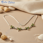 Load image into Gallery viewer, 925 Silver Peridot Necklace for Women | Gemstone Jewelry