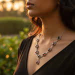将图像加载到图库查看器中, 925 Silver Garnet Gemstone Necklace for Women | Gift Jewelry