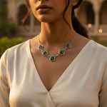 Load image into Gallery viewer, 925 Sterling Silver Green Gemstone Necklace for Women | Gift Jewelry