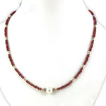 Load image into Gallery viewer, Red Garnet Pearl Necklace for Women | Gemstone Jewelry