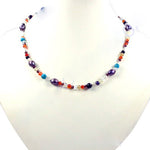 Load image into Gallery viewer, Multi-Gemstone Beaded Necklace | Colorful Stone Jewelry for Women