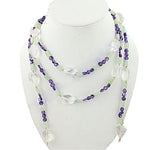Load image into Gallery viewer, Multi-Strand Gemstone Necklace for Women | Amethyst & Quartz